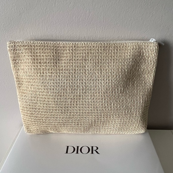 Dior Raffia Cosmetic bag pouch - Picture 2 of 5